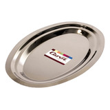 Fuente Oval Doble Bajada Acero Inoxidable Carol 26,5x16cm Color Plateado