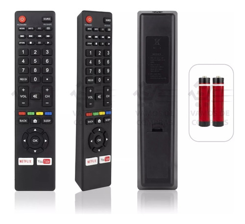 Control Remoto Compatible Con Sanyo Youtube Netflix Nh414ud