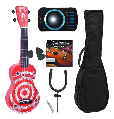 Combo Premium Ukelele + Soporte + Funda + Encordado + Afinad