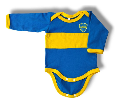 Body Para Bebe Manga Larga Camiseta Boca Juniors Algodon