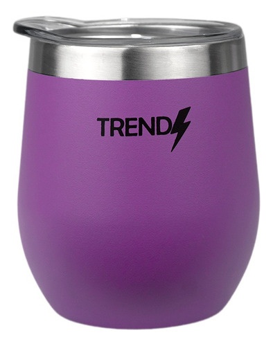 Mate Con Tapa Acero Inoxidable Térmico Trendy 280 Ml Tereré Color Violeta 16266 Liso