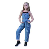 Macacão Jeans Calça Claro Criança Infantil