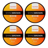 Crema Bronceadora Ouhoe Shine Brown, 50 G, Paquete De 4