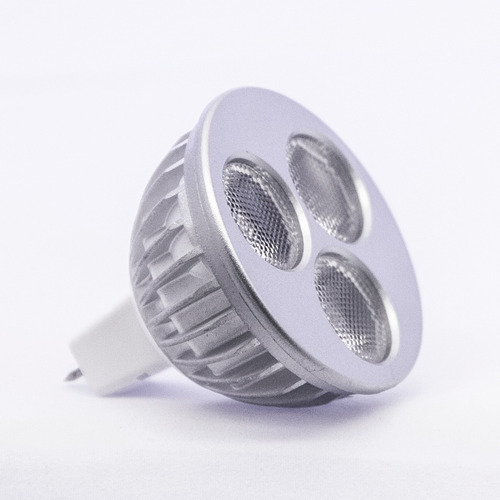 Dicroicas Led Mr16 12v 3w Disipador Aluminio + Ópticas X 10u