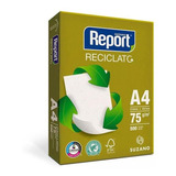 Papel Sulfite A-4 75g Report Reciclado Pct C/500fls