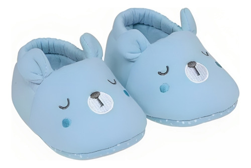 Pantufa Infantil Urso Azul Bebês 18 A 24 Meses 17019 - Buba