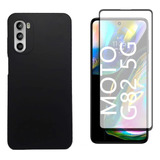 Capa Aveludada + Pelicula 3d Para Moto G82 + Pcamera