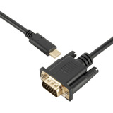 Cable Tipo C A Vga Cable 1.8m / 6ft Fácil De Instalar Alto