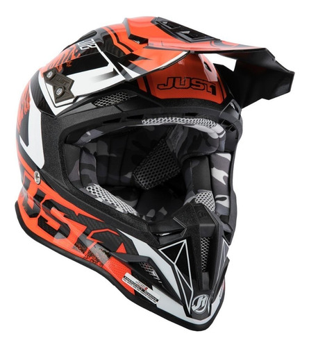 Casco Just1 J12 Dominator Orange 100% Carbono Premium