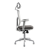 Sillón Ergonómico C/cabezal Oficina Home Office Cool Gray Cu Color Gris Material Del Tapizado Mesh