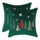 Funda De Almohada De Árbol De Navidad 18x18 Pulgadas J...