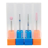 Set X4 Fresas Para Manicuria Rusa - Torno Universal Uñas