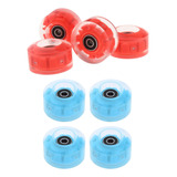 8pcs Led Quad Roller Skate Ruedas Iluminadas Con Rodamientos