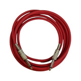 Cabo P10/ P10 Mono Metal - Vermelho 1 Mt - 100 Limite Cabos