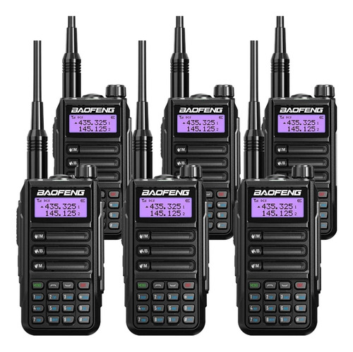 Kit 6 Radios Comunicador Baofeng Uv16 Walk Talk Longo Alcanc