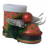 Bota Natalina Decoração De Natal Bota Papai Noel