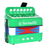 Acordeon Farinelli Acifve Infantil 7 Botones 3 Bajos Verde