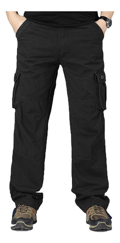 Pantalones Táctico Hombres Cargo Straight Multibolsillos