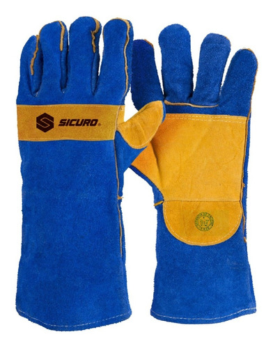 Guante Soldador Azul Kevlar 14''