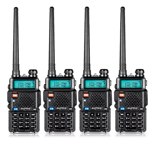 Pack 4 Radio Baofeng Walkie Talkie Uv-5r 3800mah