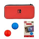 Combo: Estuche+siliconas+vidrio Protector N Switch 