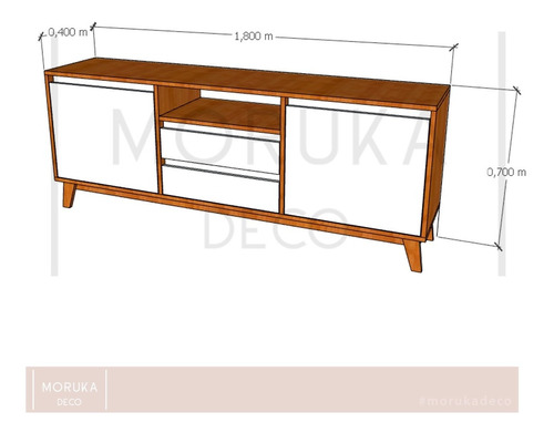 Mesa Rack Tv Nordico Escandinavo - Moruka Deco