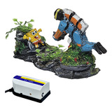 Enfeite Decoração Aquários Maquetes Mergulhador Bob Rs-315