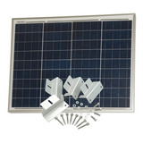 Panel Solar 50w Policristalino Con Soportes Cuotas