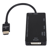 Adaptador Cabledeconn Hdmi A Dvi 4k/vga/hdmi 4k/audio 4 En 1