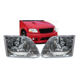 Par De Faros Ford F150/250 1997- 2009 Cristalino Marca Depo 