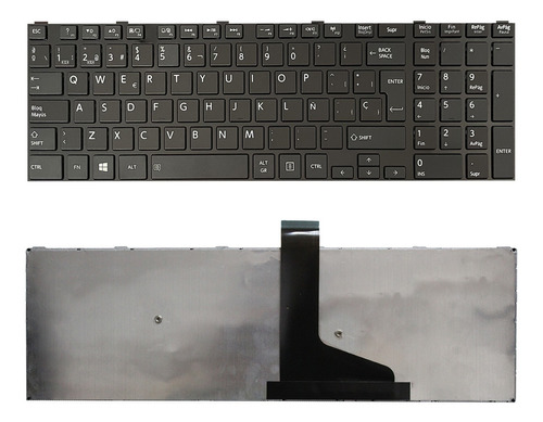 Teclado Toshiba Satellite L50-a Neg Con Marco L50-asp5369wm