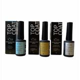 3 Top Coat Volia Glitter Dourado Matte Silver Gold Fosco Gel