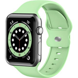 Correa Para Apple Watch Silicon 42/44mm Verde Menta