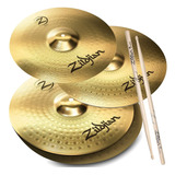 Set Platillos Zildjian Planet Z Hi Hat 14 Crash 16 Ride 20