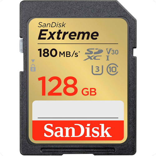 Cartão De Memória Sdxc Sandisk Extreme 128gb 180 Mb/s