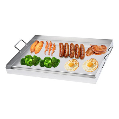 Comal De Acero Inoxidable Oyike 35x40 Cm Para Parrilla Plateado | Meses sin interés