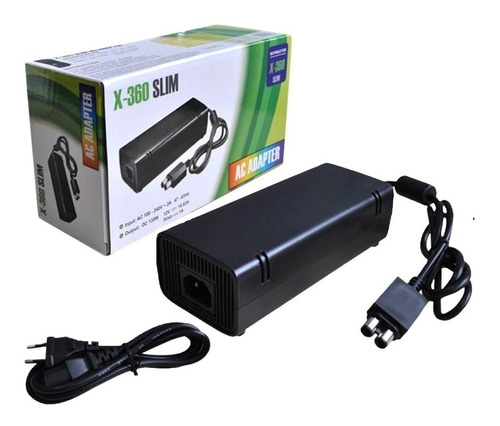 Fonte Compatível Xbox 360  Slim Bivolt 120w Biv  2 Pinos