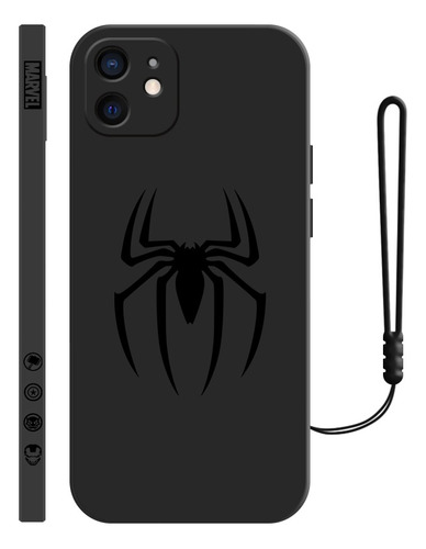 Carcasa Silicona De Spiderman Araña Para iPhone + Correas