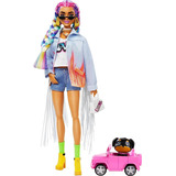Muñeca Barbie Extra 5  + Accesorios Mascota Original Mattel 