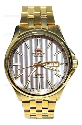 Relógio Orient Masculino Dourado Automático 469gp043f S1kx