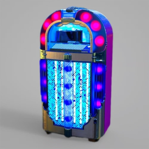 Rocola Jukebox Vintage - Stl Para Impresion 3d