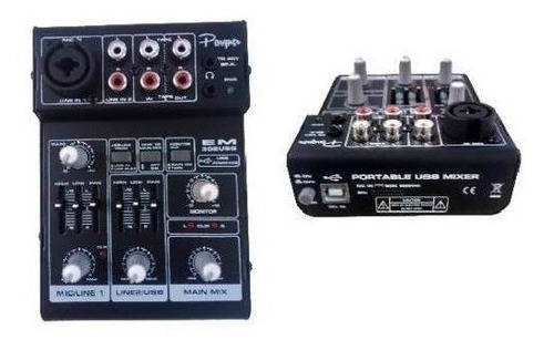 Consola Mixer Portatil Recargable 3 Canales Parquer Mx-3lb