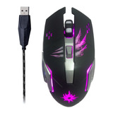 Mouse Gamer Barato 6 Botões 3200 Dpi Com Led Cabo Nylon Usb