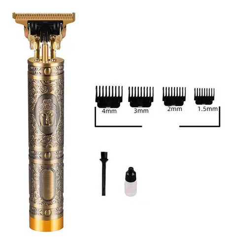 Máquinha Cabelo Barba Lorben Sem Fio Recarregável Buda Cor Dourado Buda 110v/220v