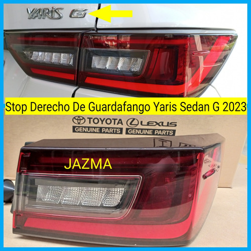 Stop Derecho De Guardafango Yaris Sedan G 2023 2024 Original Foto 5