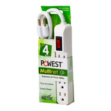 Multitoma Powest Nmnet-7514 Blanca 120v 4 Salidas