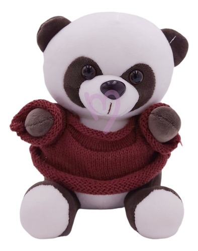 Peluche Oso Panda Con Sueter 20 Cm