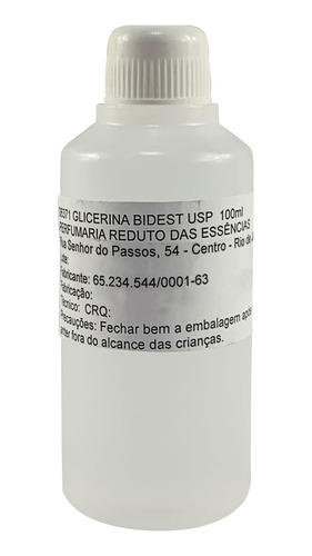 Glicerina Bidestilada Usp Vegetal 100ml