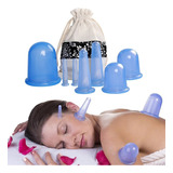 7pcs Jar Silicone Vácuo Cupping Latas Para Massagem Corporal