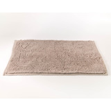 Alfombra De Baño Shaggy Microfibra Pelo Corto 40x60 Cm Gris